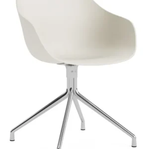 Koopje HAY AAC 220 stoel - chrome onderstel-Melange Cream