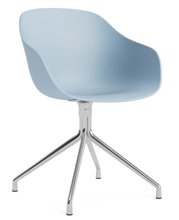 Korting HAY AAC 220 stoel - chrome onderstel-Slate Blue