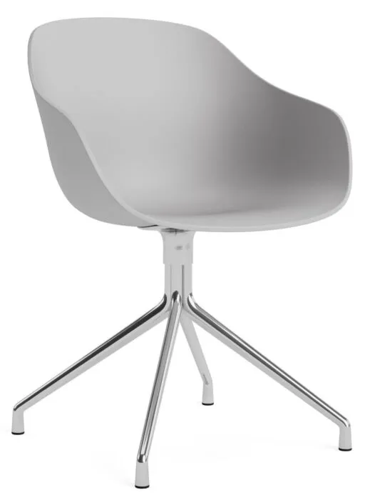 Aanbieding HAY AAC 220 stoel - chrome onderstel-Concrete grey
