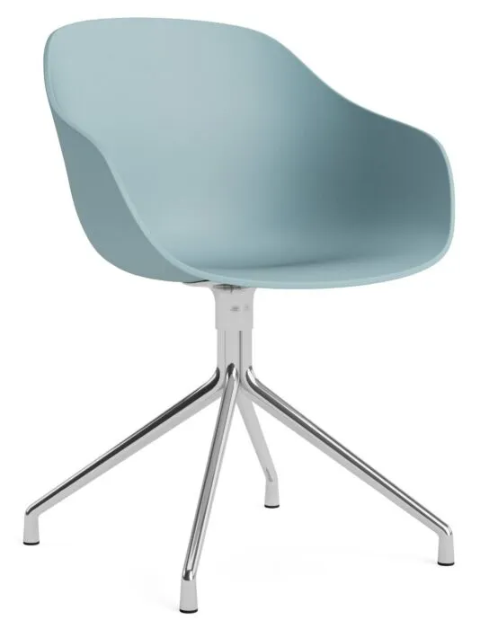 Actieprijs HAY AAC 220 stoel - chrome onderstel-Dusty blue
