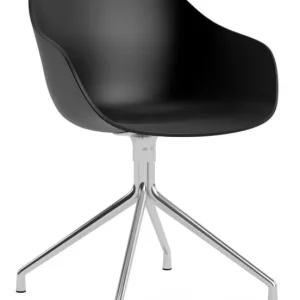 Seizoensaanbieding HAY AAC 220 stoel - chrome onderstel-Black