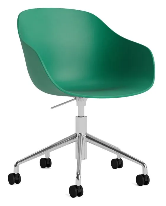 HAY AAC 252 bureaustoel-Chrome onderstel-Teal Green Gratis Retour