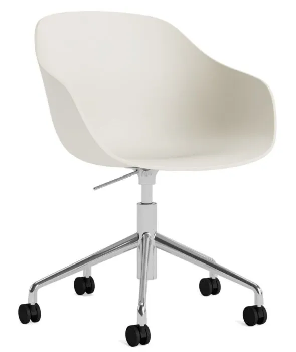 Must-Have HAY AAC 252 bureaustoel-Chrome onderstel-Melange Cream