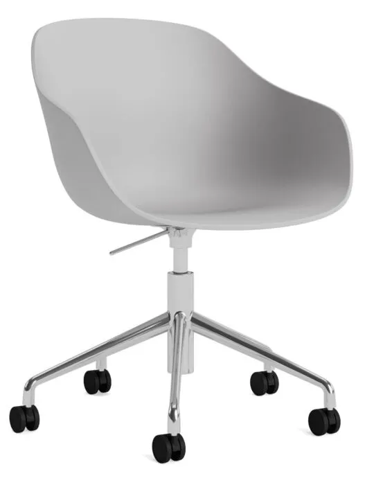 HAY AAC 252 bureaustoel-Chrome onderstel-Concrete grey Flitsaanbieding