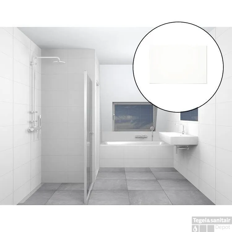 Wandtegel 25x40 cm Glans Wit (Doosinhoud 1,5 m²) Bestel Nu