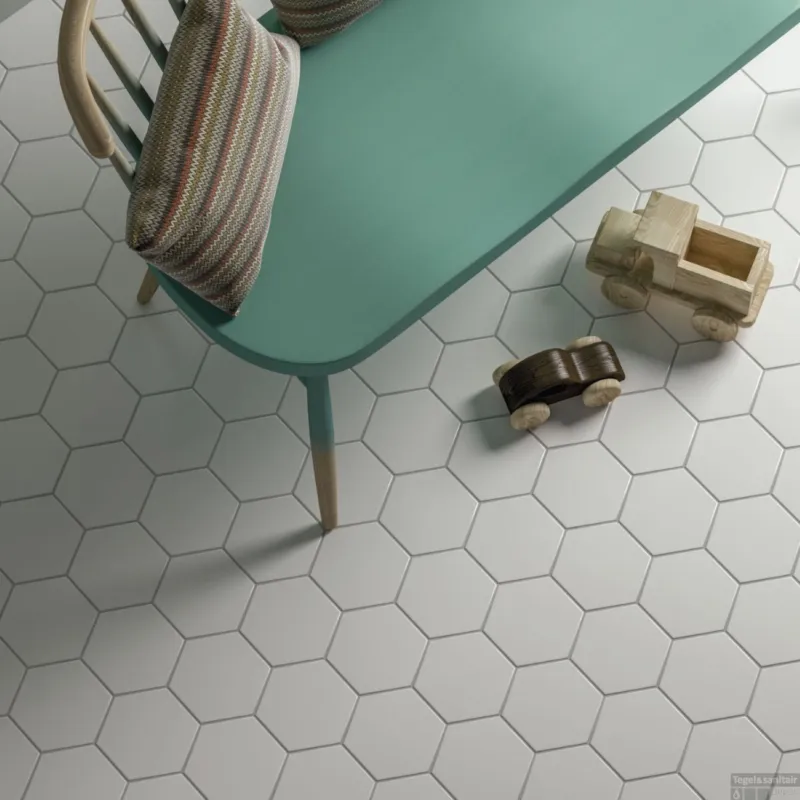 Hexagon Vloertegel Timeless White 15x17 cm Mat Wit (doosinhoud 0.58 m2) Beperkte Voorraad
