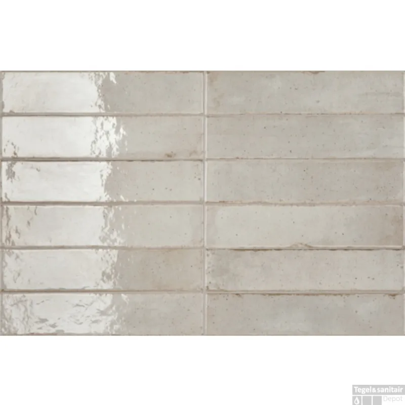Wandtegel Ceramic-Apolo Raku 6x27 cm Glans Oyster (Doosinhoud 0,78 M2) Beperkt Aanbod