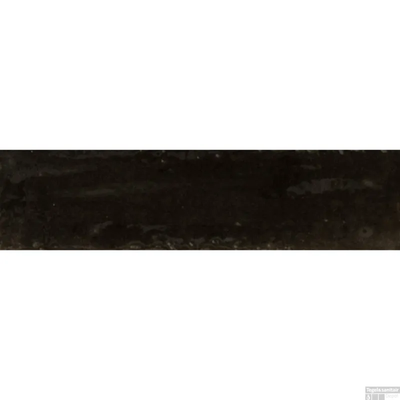 Gecertificeerd Wandtegel Ragno Look Nero 6x24 cm Glans Zwart (doosinhoud 0.52 m2)
