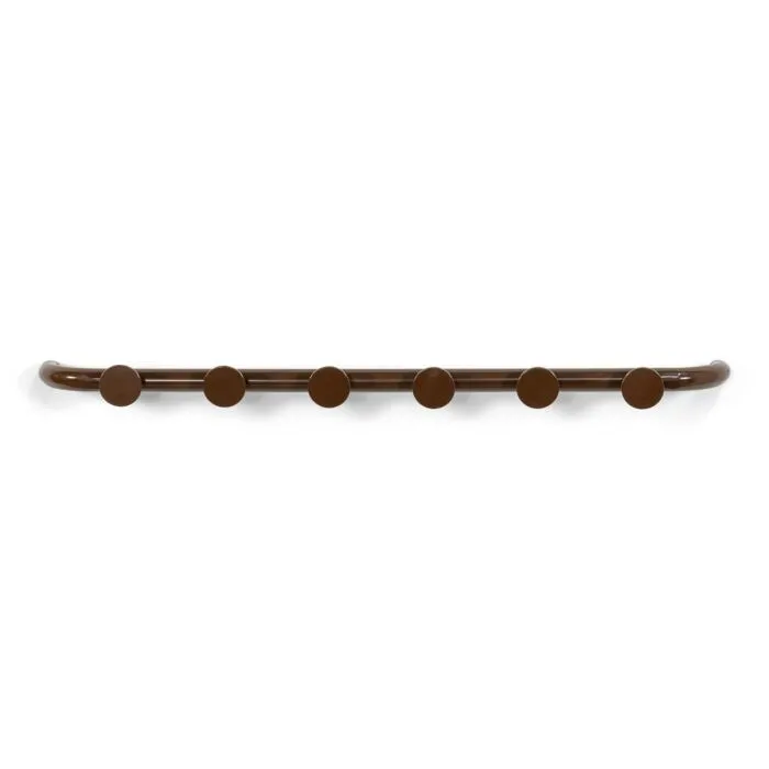 Populair Spinder Design Retro 6 wandkapstok-Chocolate Brown