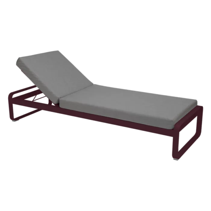 Fermob Bellevie ligbed met flannel grey zitkussen-Black Cherry Direct Beschikbaar