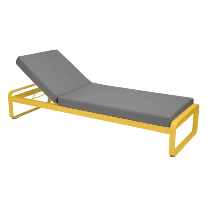Lage Kosten Fermob Bellevie ligbed met flannel grey zitkussen-Honey