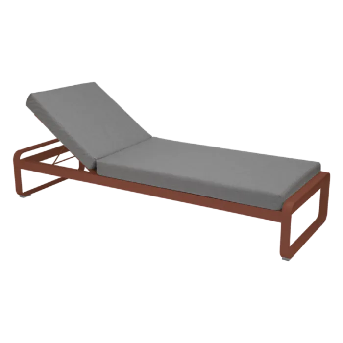 Bestseller Fermob Bellevie ligbed met flannel grey zitkussen-Red Ochre