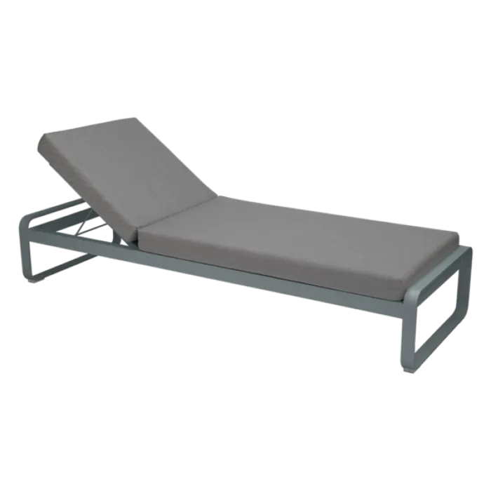 Express Levering Fermob Bellevie ligbed met flannel grey zitkussen-Storm Grey