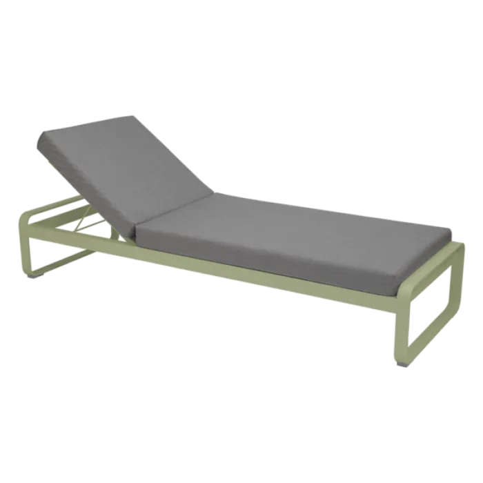 Fermob Bellevie ligbed met flannel grey zitkussen-Willow Green Rechtstreeks Van De Fabrikant