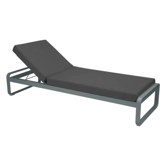 Fermob Bellevie ligbed met graphite grey zitkussen-Storm Grey Laatste Versie