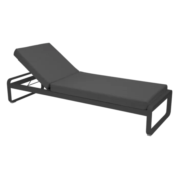 Fermob Bellevie ligbed met graphite grey zitkussen-Anthracite Seizoensaanbieding