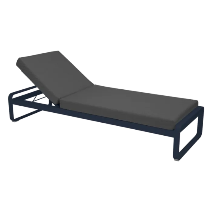 Dagaanbieding Fermob Bellevie ligbed met graphite grey zitkussen-Deep Blue