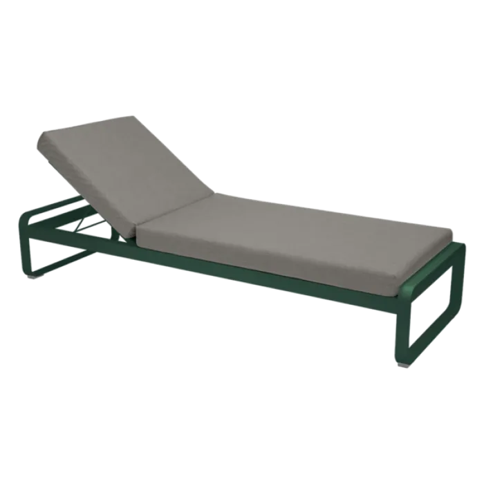 Weekendaanbieding Fermob Bellevie ligbed met grey taupe zitkussen-Cedar Green