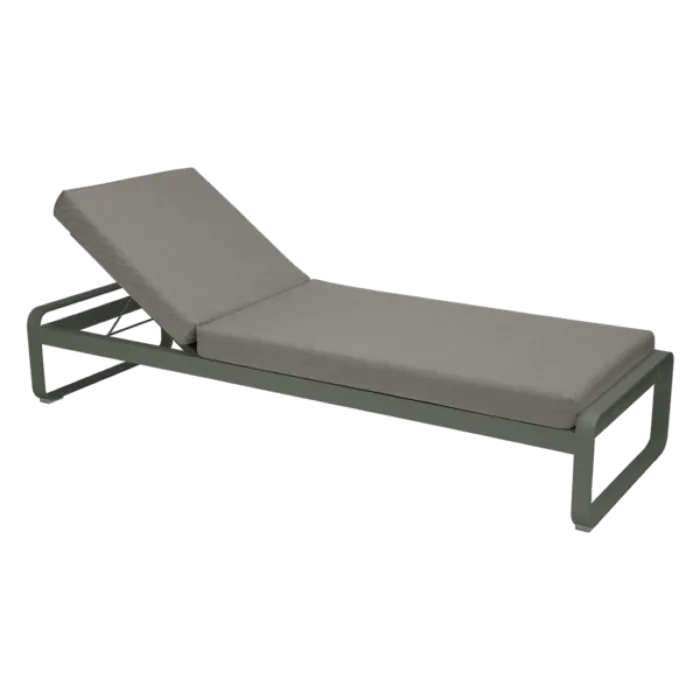 Fermob Bellevie ligbed met grey taupe zitkussen-Rosemary Flitsaanbieding
