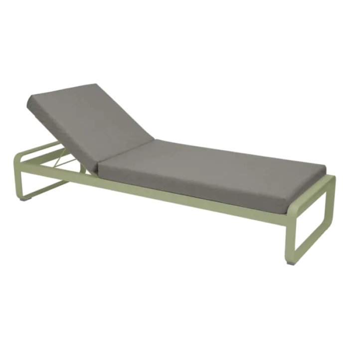 Beperkt Aanbod Fermob Bellevie ligbed met grey taupe zitkussen-Willow Green