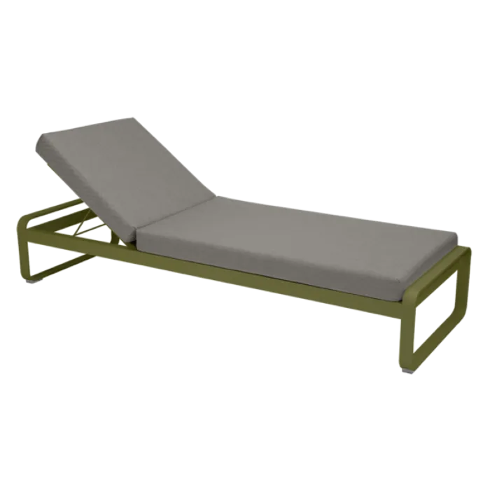 Veilige Betaling Fermob Bellevie ligbed met grey taupe zitkussen-Pesto