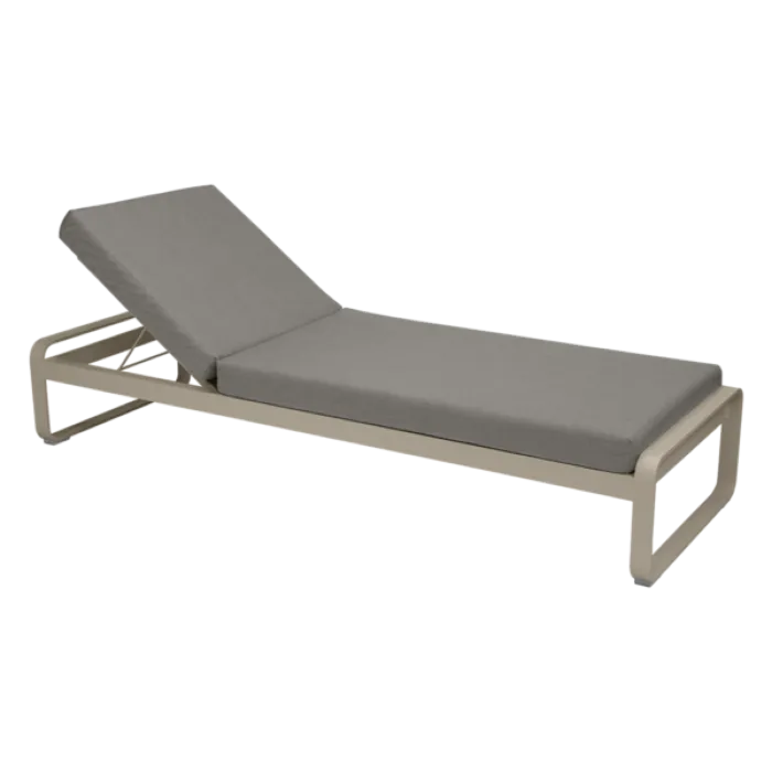 Aanbieding Fermob Bellevie ligbed met grey taupe zitkussen-Nutmeg