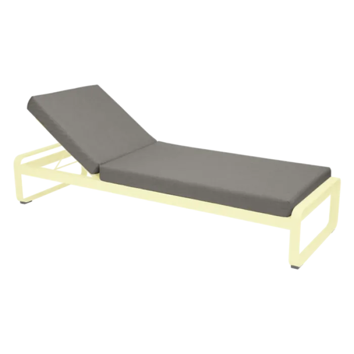 Veilige Betaling Fermob Bellevie ligbed met grey taupe zitkussen-Frosted Lemon