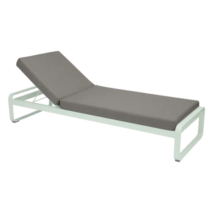 Fermob Bellevie ligbed met grey taupe zitkussen-Ice Mint Gratis Retour