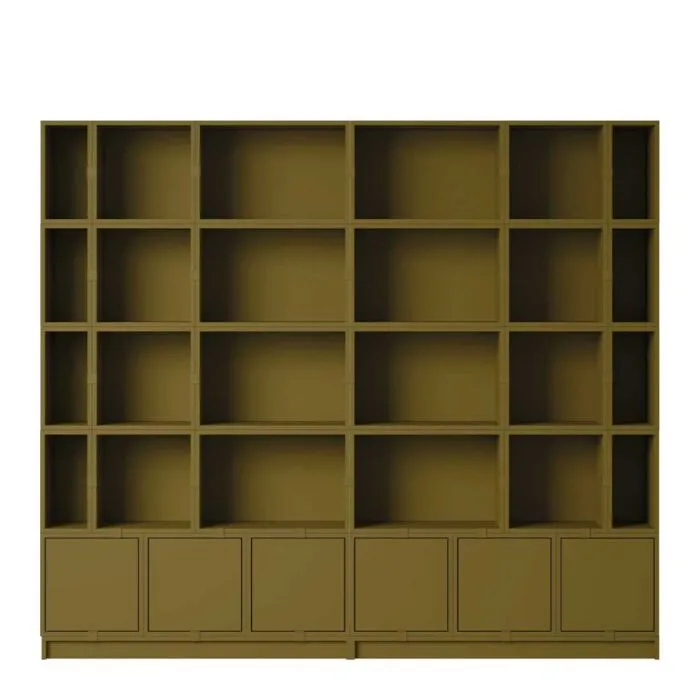 Korting muuto Stacked boekenkast configuratie 1-Bruin groen