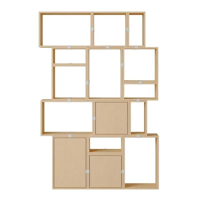 Hoge Kwaliteit muuto Stacked boekenkast configuratie 2-Eiken