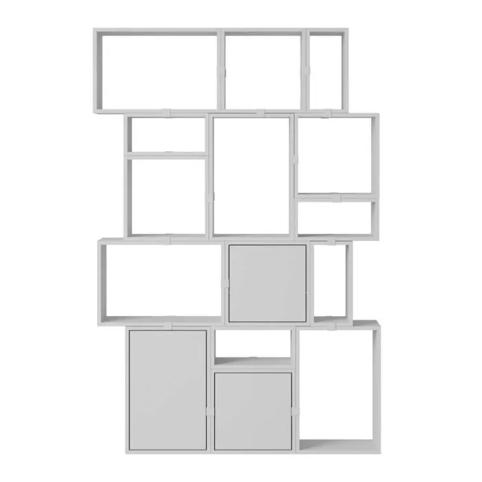 muuto Stacked boekenkast configuratie 2-Grijs Koop Online