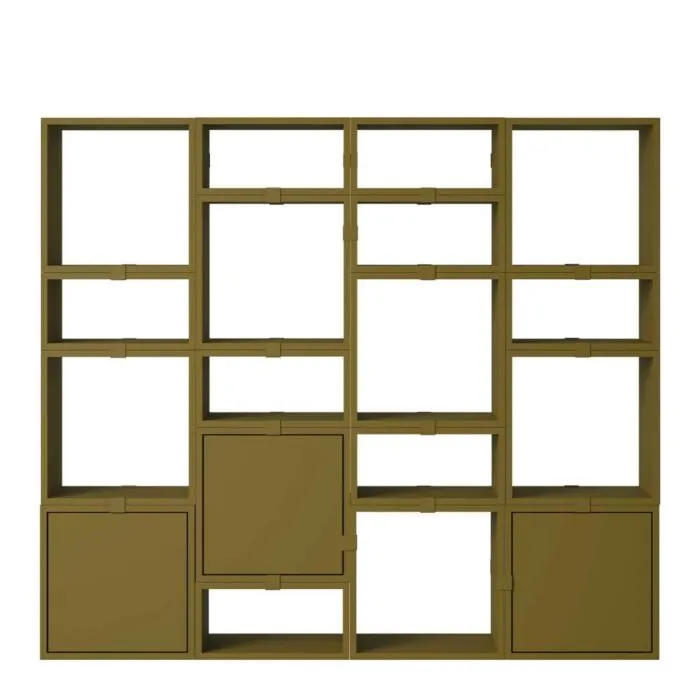 muuto Stacked boekenkast configuratie 4-Bruin groen Hete Deal