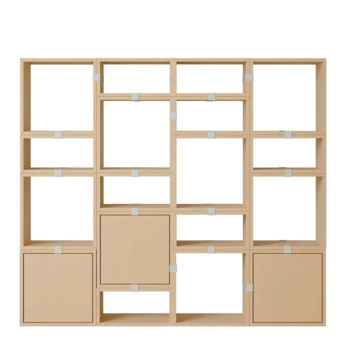 muuto Stacked boekenkast configuratie 4-Eiken Direct Verzonden