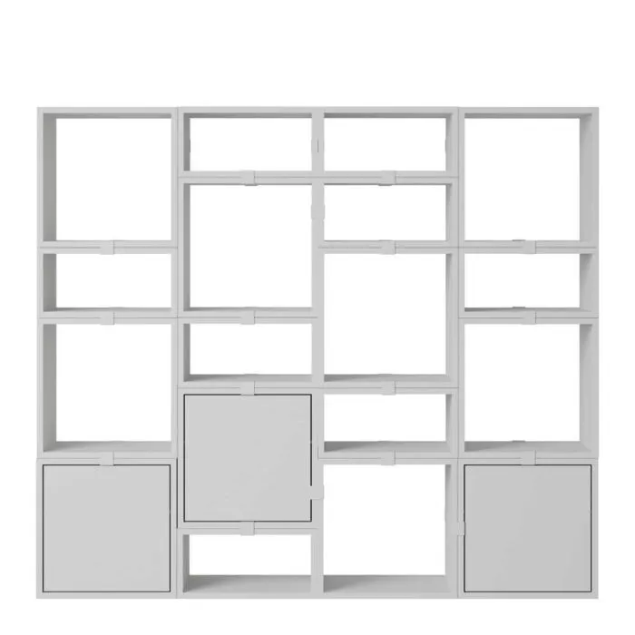 Lage Kosten muuto Stacked boekenkast configuratie 4-Grijs