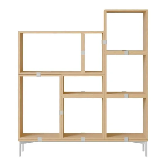 Betrouwbaar muuto Stacked boekenkast configuratie 5-Eiken