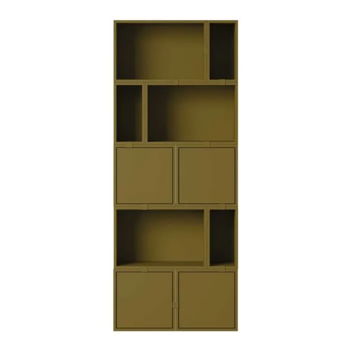 Bestseller muuto Stacked boekenkast configuratie 8-Bruin groen