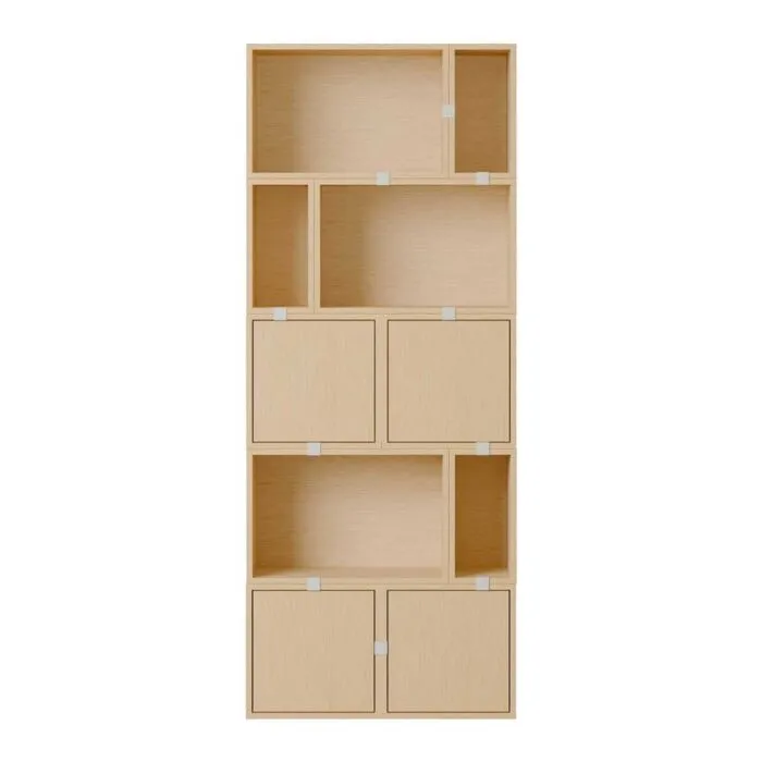 Korting muuto Stacked boekenkast configuratie 8-Eiken