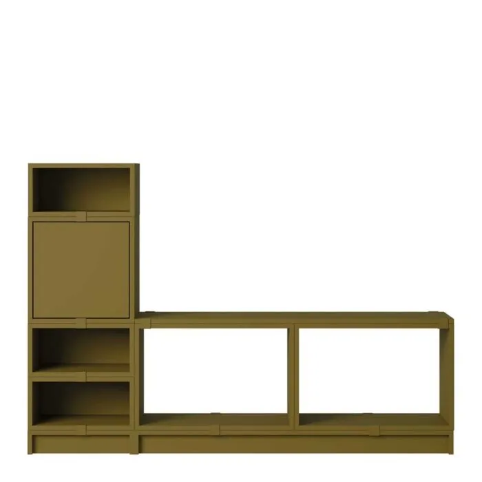 muuto Stacked hal configuratie 1-Bruin groen Actieprijs