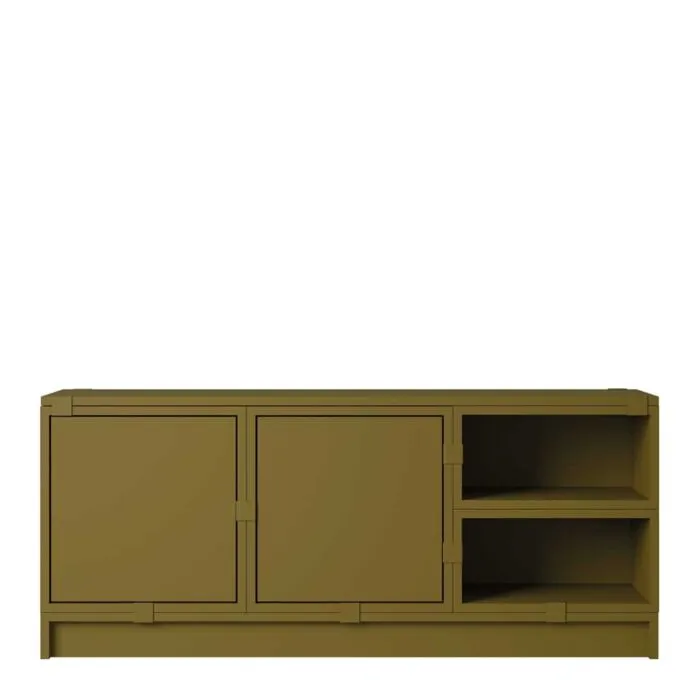 muuto Stacked hal configuratie 2-Bruin groen Gereduceerde Prijs