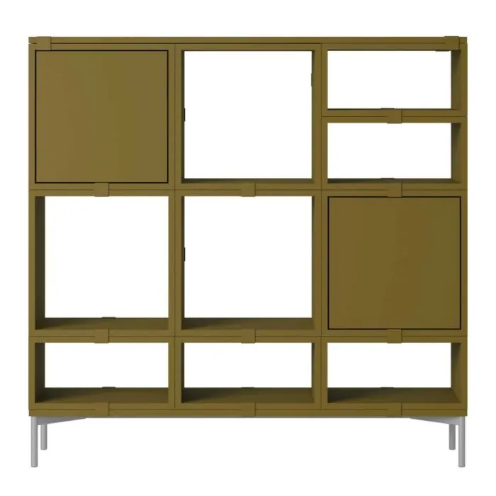 muuto Stacked hal configuratie 3-Bruin groen Goedkoop