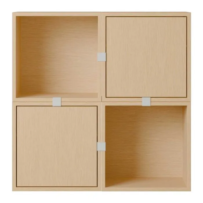 Tijdelijk Beschikbaar muuto Stacked hal configuratie 4-Eiken
