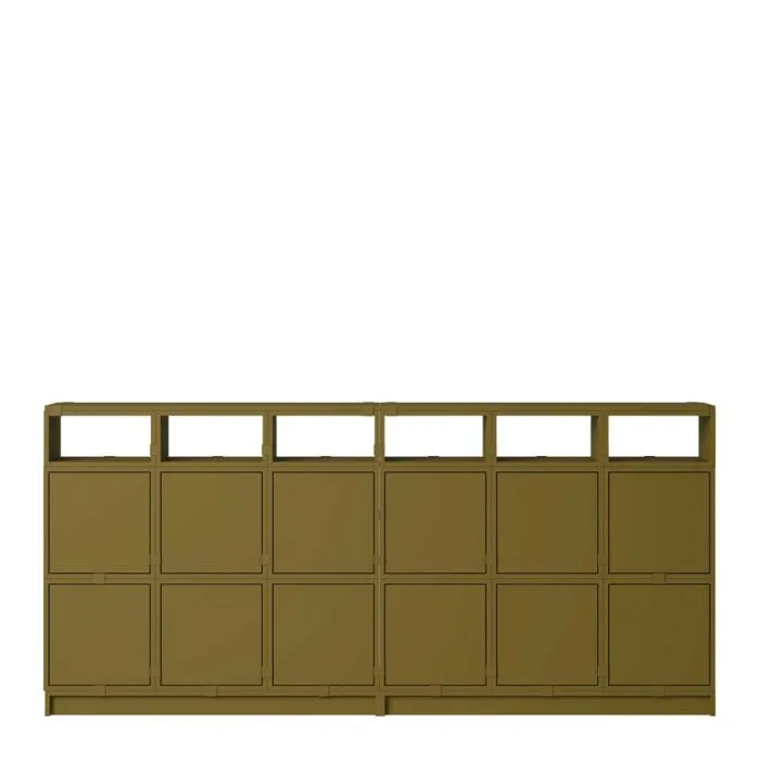 Beste Prijs muuto Stacked dressoir configuratie 1-Bruin groen