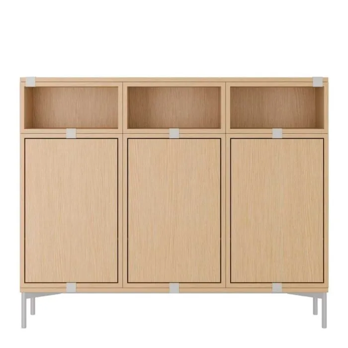 Dagaanbieding muuto Stacked dressoir configuratie 3-Eiken