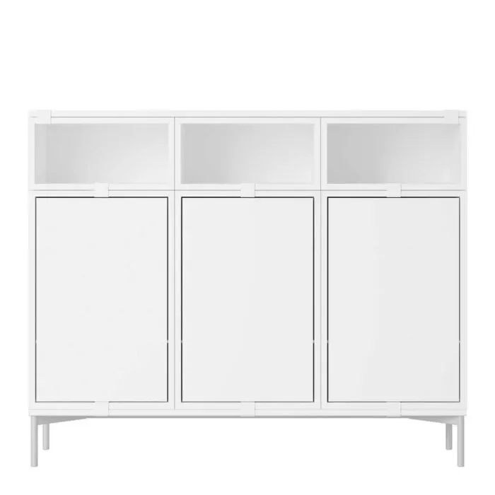 muuto Stacked dressoir configuratie 3-Wit Seizoensaanbieding