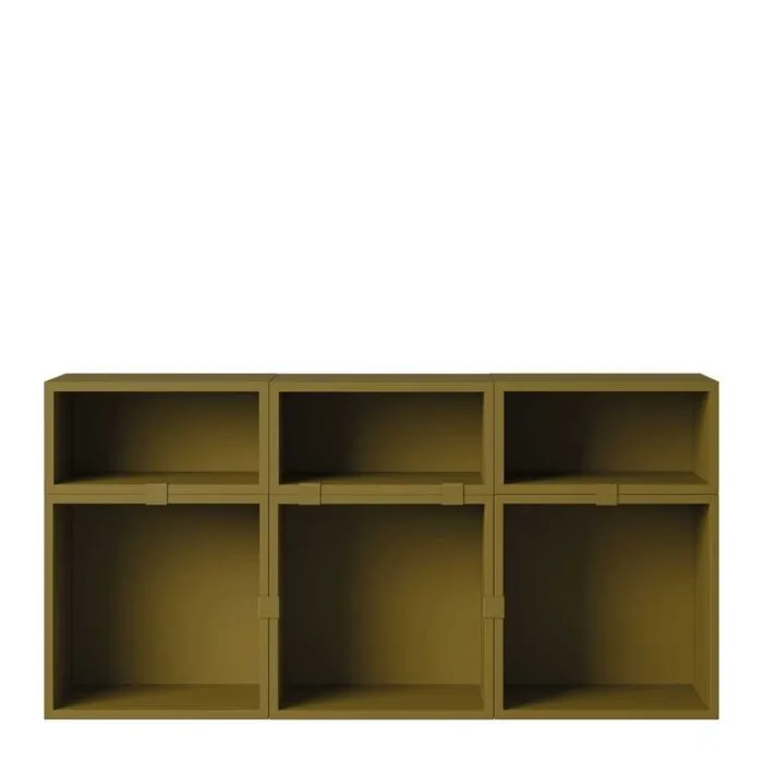 muuto Stacked dressoir configuratie 5-Bruin groen Favoriet