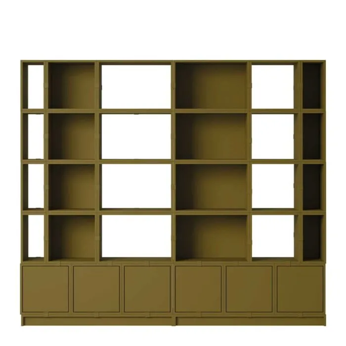 muuto Stacked office configuratie 1-Bruin groen Superprijs