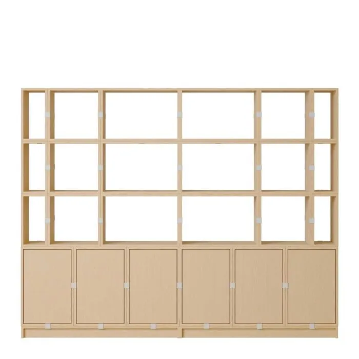 Direct Beschikbaar muuto Stacked office configuratie 2-Eiken
