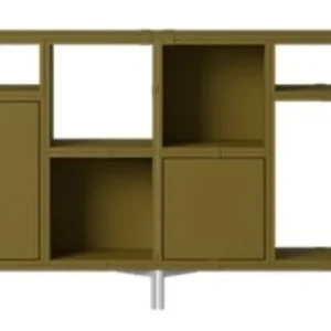 Must-Have muuto Stacked office configuratie 3-Bruin groen