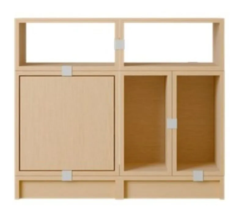 muuto Stacked office configuratie 5-Eiken Alleen Vandaag