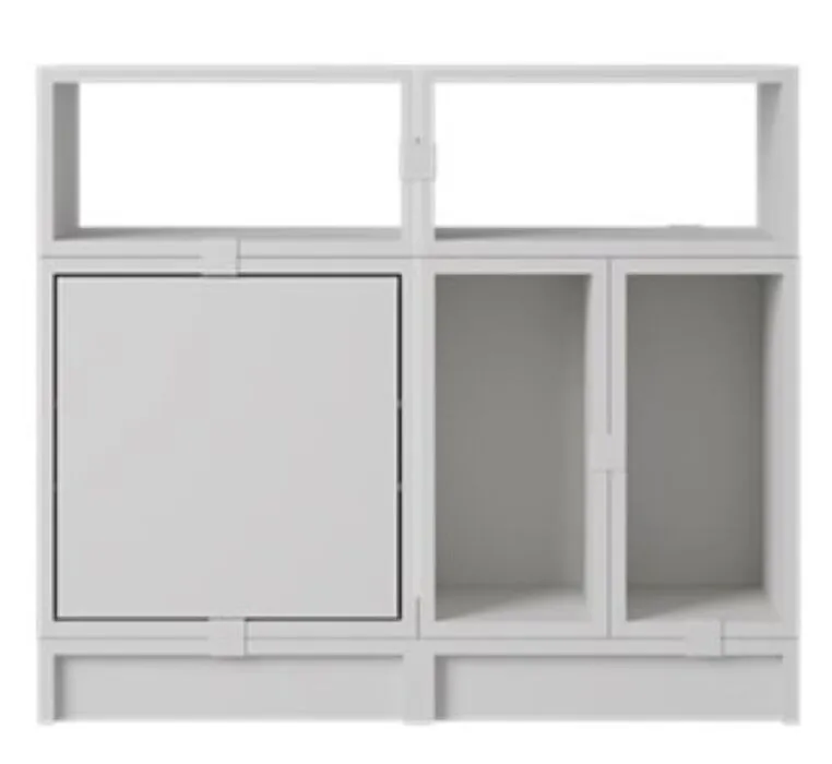 Dagaanbieding muuto Stacked office configuratie 5-Grijs